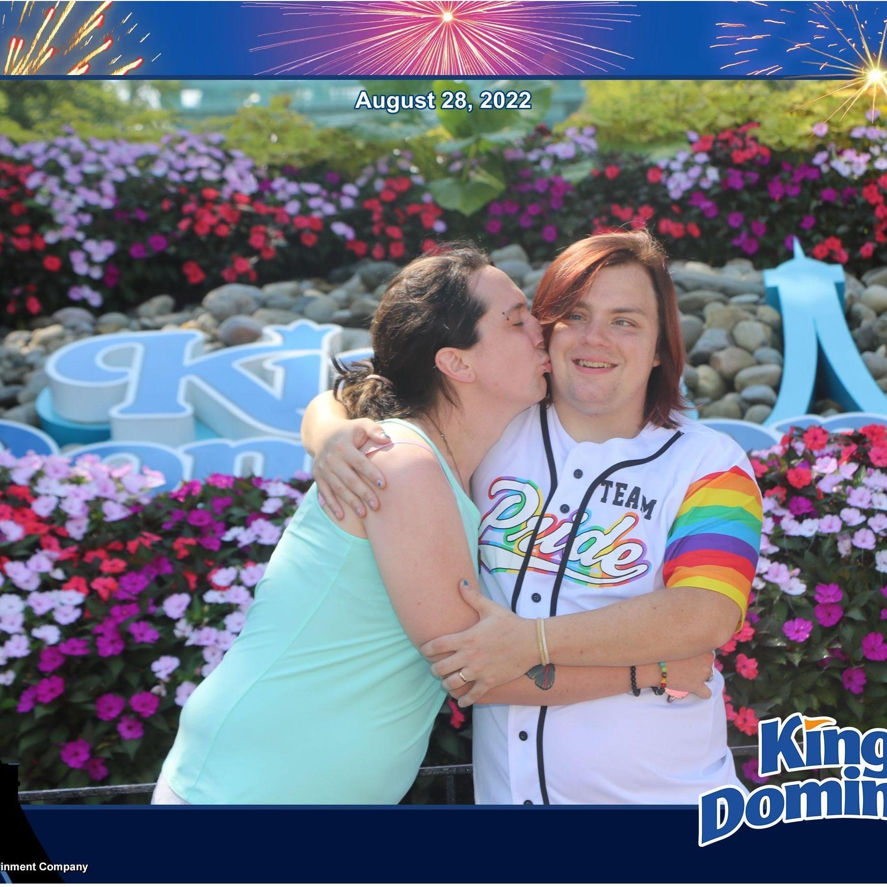 At Kings Dominion on Stevie's birthday, 8/27/2022.