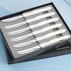 Table Knife Sets (white, 6 count)
