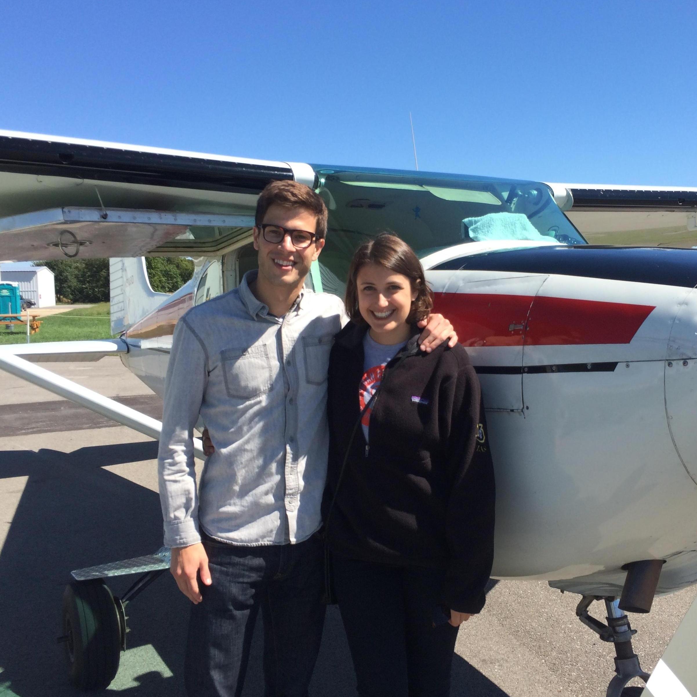 After just a couple months of dating, we decided to jump out of an airplane together. We didn't tell our parents until after the fact 🙃