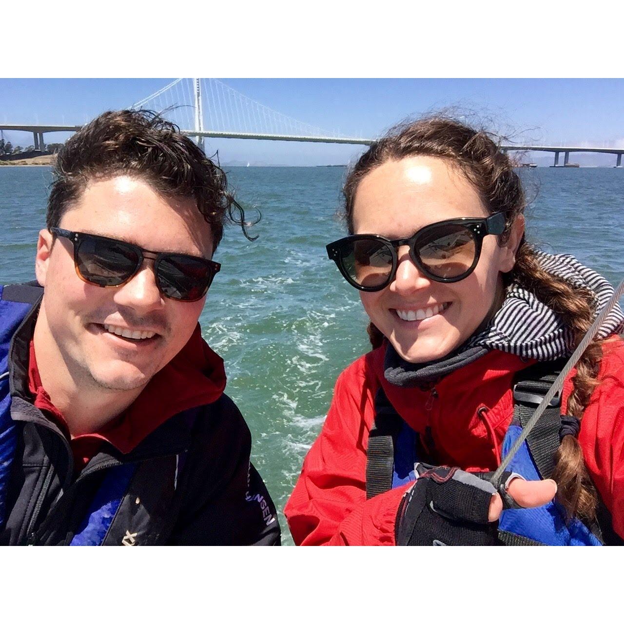 Mark is passionate about sailing and has shared his love with Stef. Nothing better than a breezy day out on the bay!