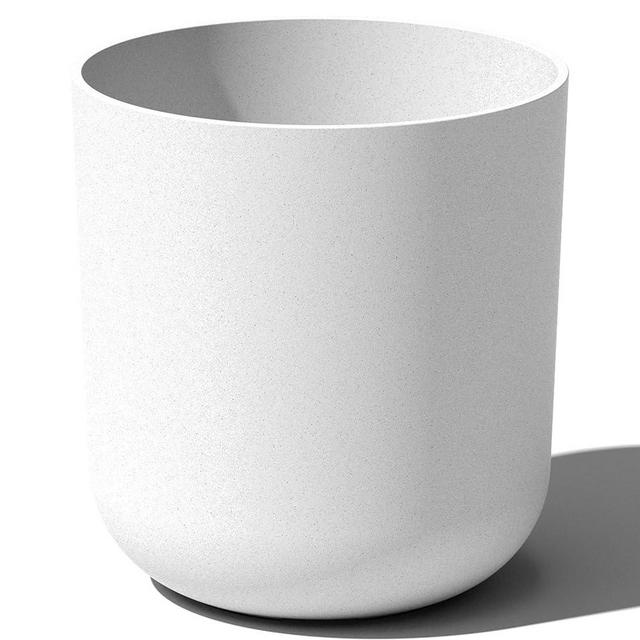 Veradek Mason Series Lima Planter - Round Planter for Indoor or Outdoor Porch/Garden | Made from Plastic-Stone Composite with Drainage Holes | Modern Décor for Succulents, Flowers, Small Plants