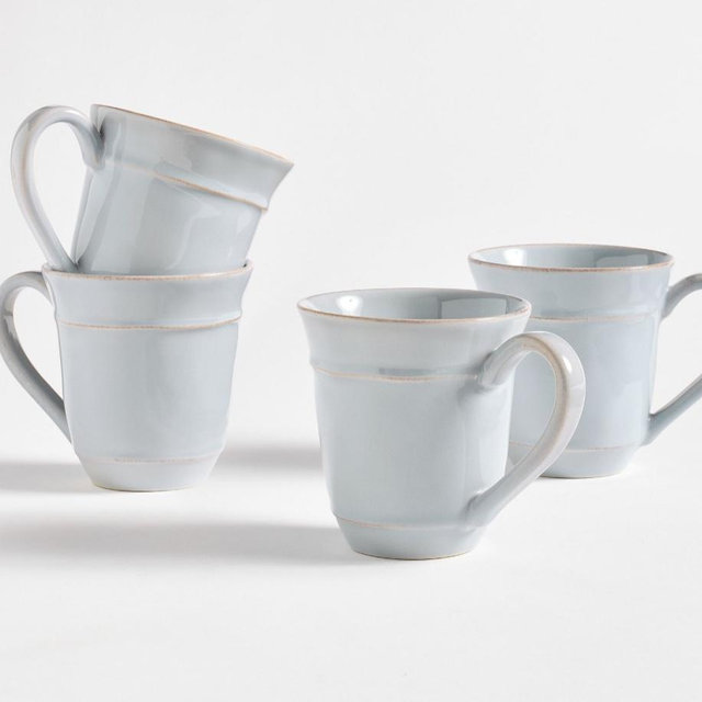 Cambria Handcrafted Stoneware Mugs Set of 4 Color: Chambray