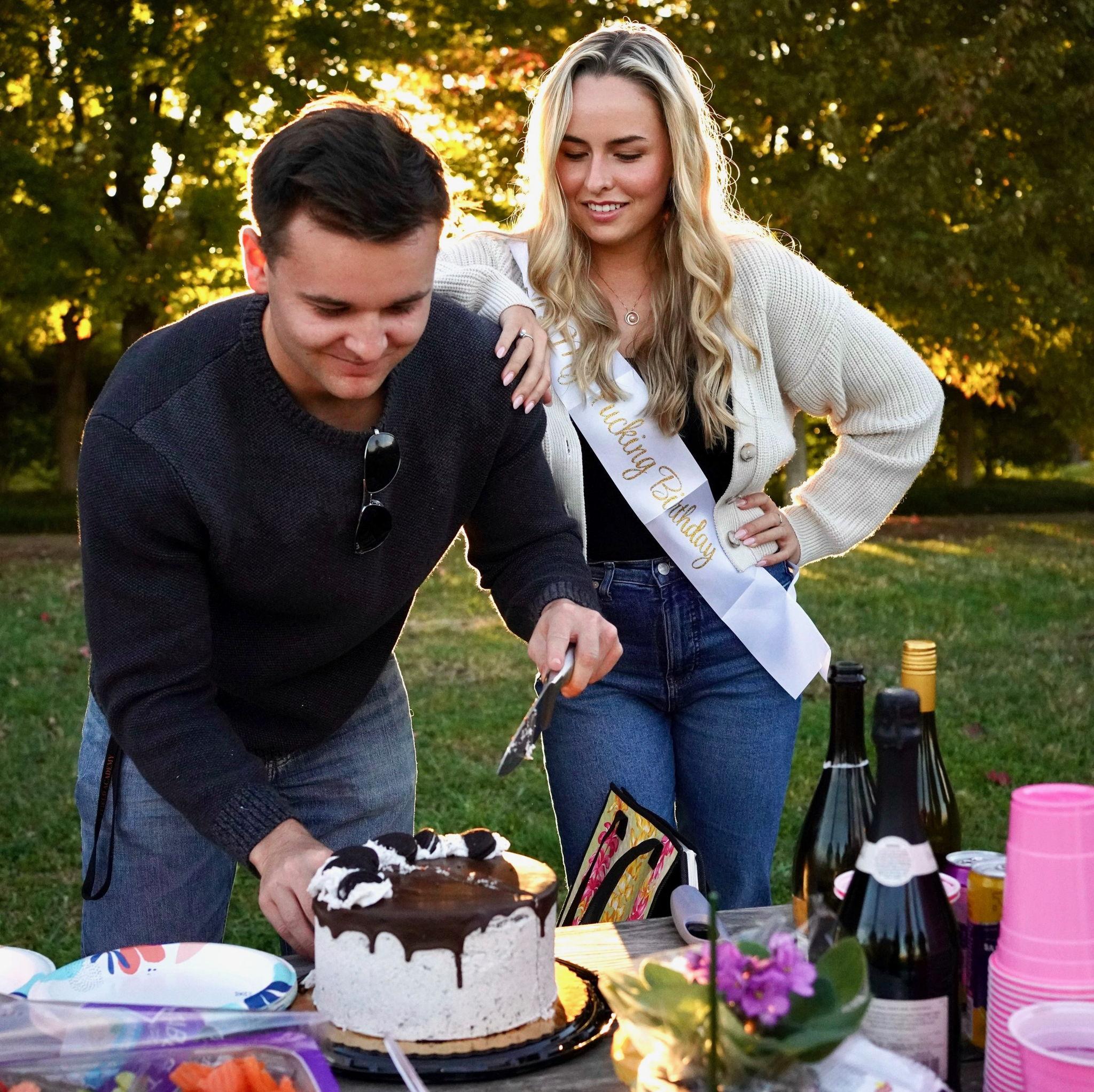 Oct 2023: Jackson threw a 23rd birthday party for Sam in Forest Park (her favorite place in St Louis) with 10+ friends they have made while living in St Louis for a few months