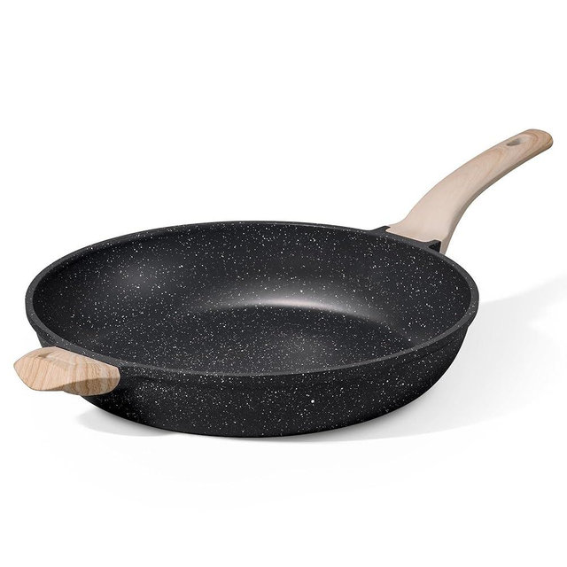 CAROTE 12inch Nonstick Frying Pan Skillet,Non Stick Granite Fry Pan Egg Pan Omelet Pans, Stone Cookware Chef's Pan, PFOA Free,Induction Compatible