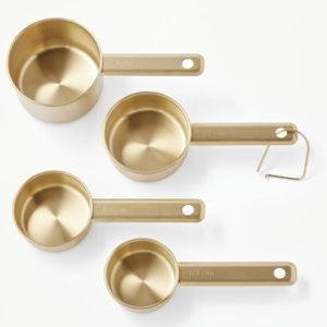 4pc Stainless Steel Measuring Cups Champagne - Figmint™