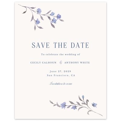 Beige Wedding Digital Save the Date - Bianca Portrait