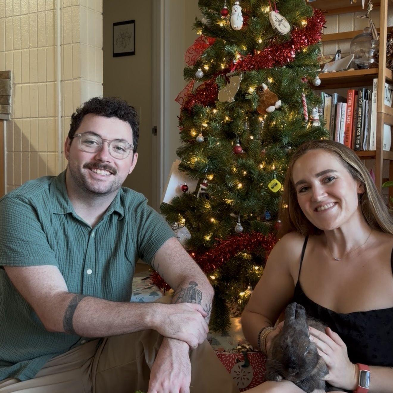Family Christmas photos with our precious Mister Brownie!