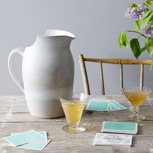 Large Cut Rimmed Pitcher