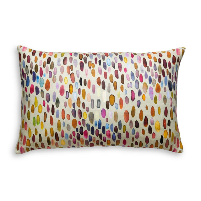 Scalamandre Jamboree Lumbar Decorative Pillow, 22" x 14"