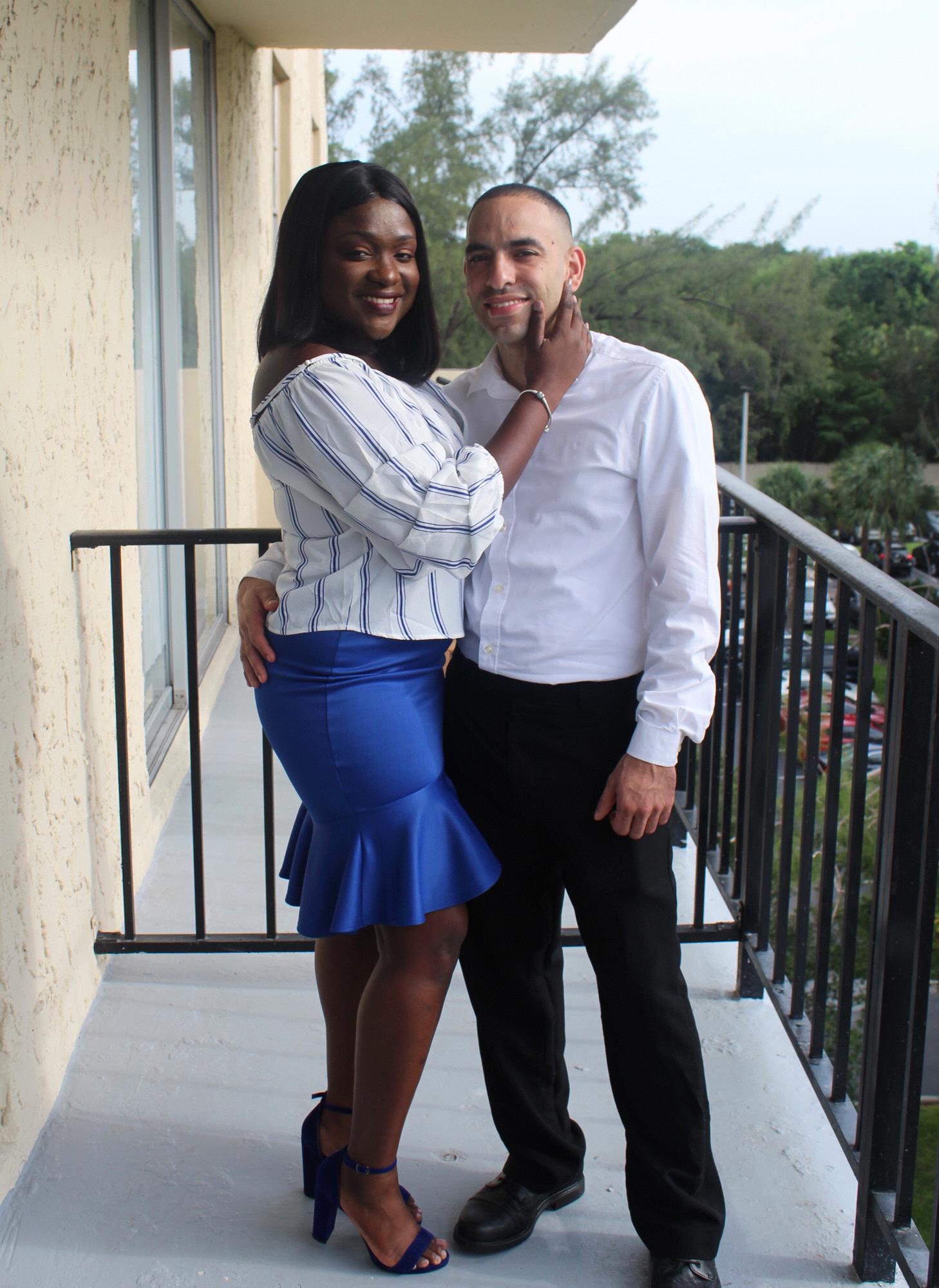 Bianca's graduation day receiving her Bachelors Degree and Joel was right by her side