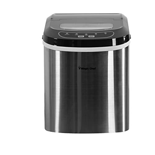 Magic Chef 27-Lb. Portable Countertop Ice Maker in Silver