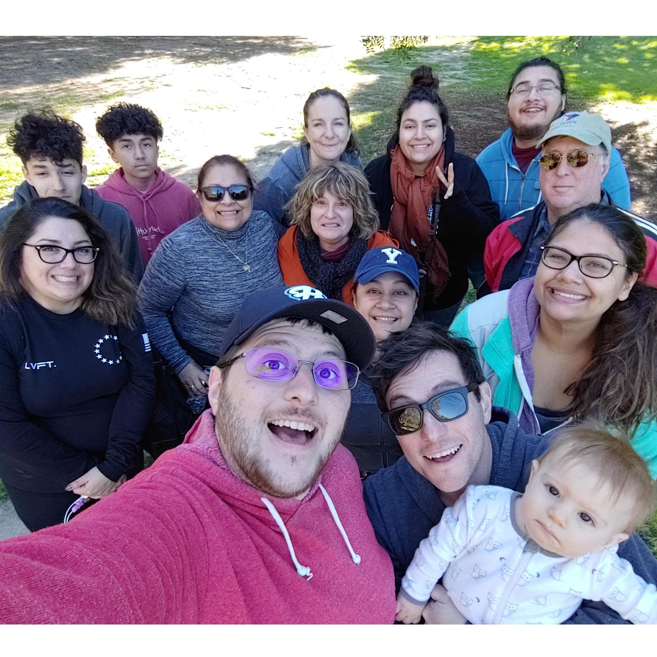 When a good chunk of both of our families were in LA for the holidays and we went on a hike through Griffith Park!