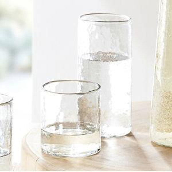 Tall Hammered Handcrafted Tumblers - Set of 4
