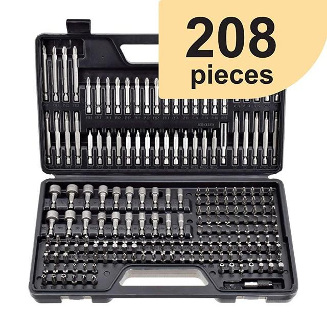 208 Piece Ultimate Screwdriver Bit Set, High Grade Carbon Steel, Includes Hard-to-Find Security Bits