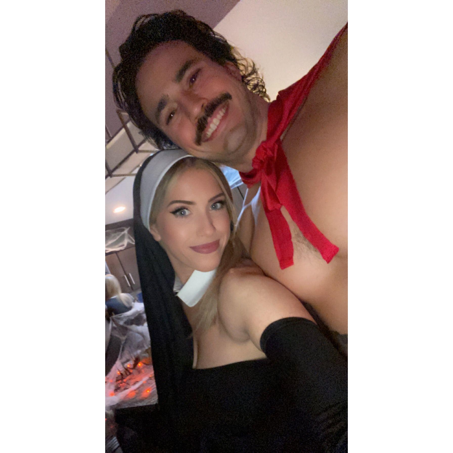 10/30/2021: First Halloween together- Nacho Libre and Sister Encarnacion