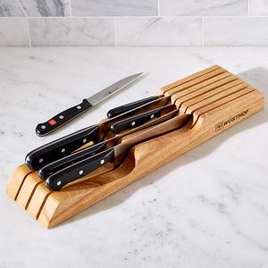 Wusthof Gourmet Blue 7-Piece In-Drawer Knife Set + Reviews | Crate & Barrel