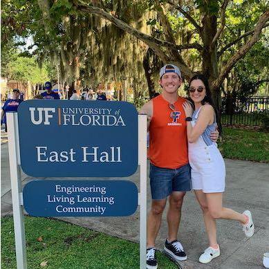 We went back to our "roots", aka our Freshman Year dorm, East Hall, where we met in 2014 | Gator Game 2021