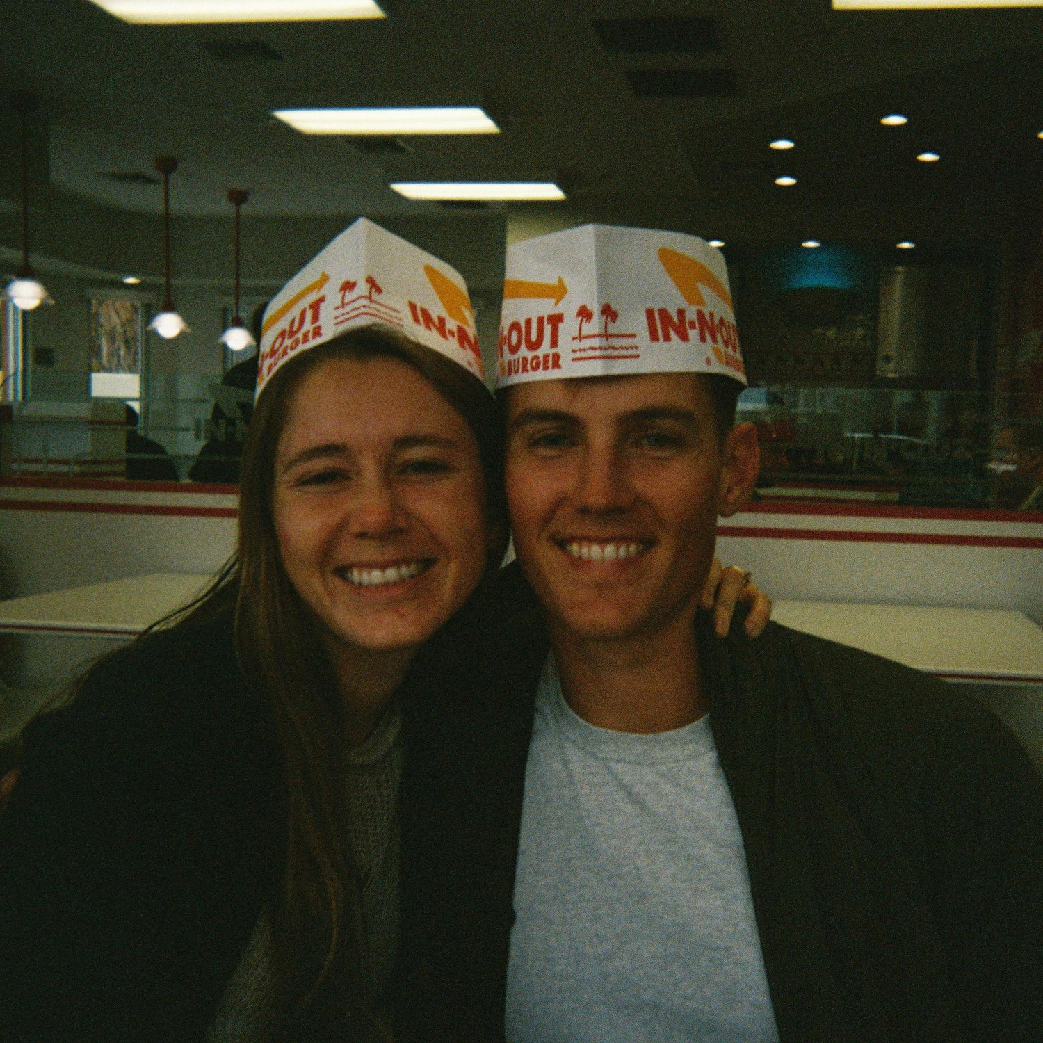 At the famous In-N-Out! One of our favorite burger spots ;)