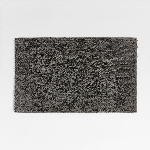 Loop Organic Cotton Graphite Grey Bath Mat