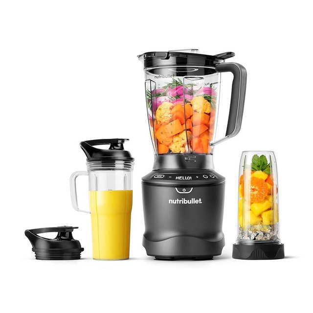 nutribullet SmartSense Blender Combo, 5-speed blender, 1400 Watt Gunmetal Gray