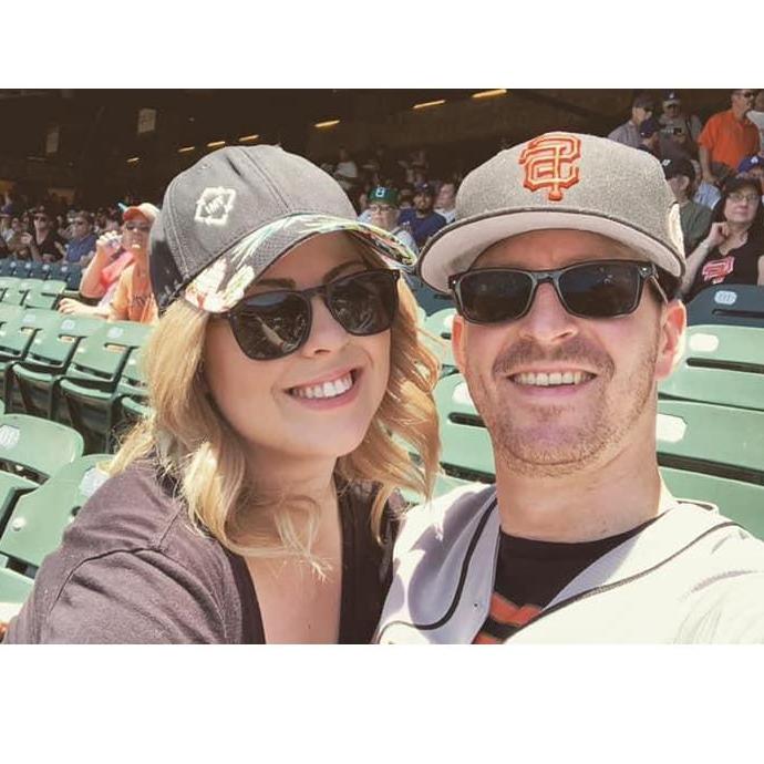 Us at our first Giant's game together for Joe's 29th Birthday!