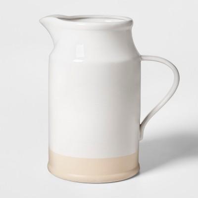 9.8" x 5.8" Stoneware Jug Vase Cream - Threshold&#153;