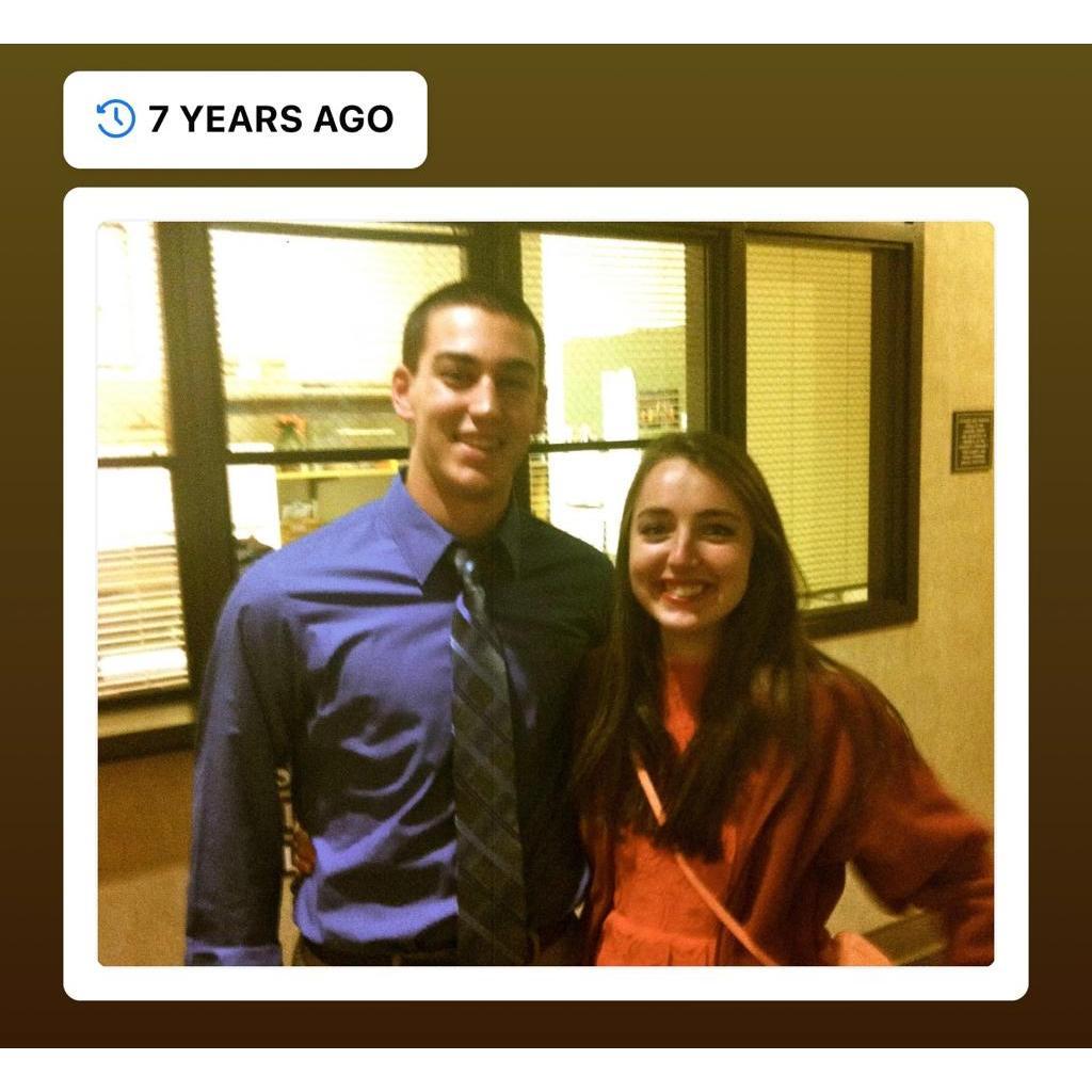 Our first photo together taken freshman year before we were dating