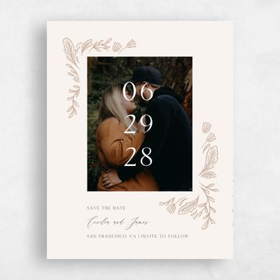 Brown Fall Wedding Save the Date - Caleania Classic