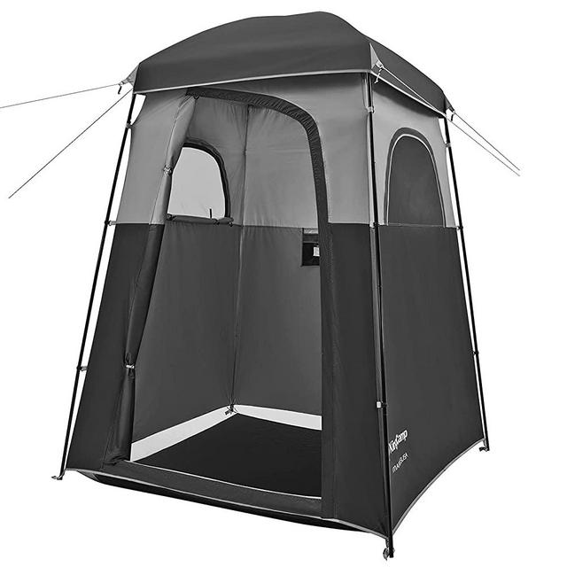KingCamp Camping Shower Tent Oversize Space Privacy Tent Portable Outdoor Shower Tents for Camping with Floor Changing Tent Dressing Room Easy Set Up Shower Privacy Shelter 1 Room/2 Rooms Toilet Tent
