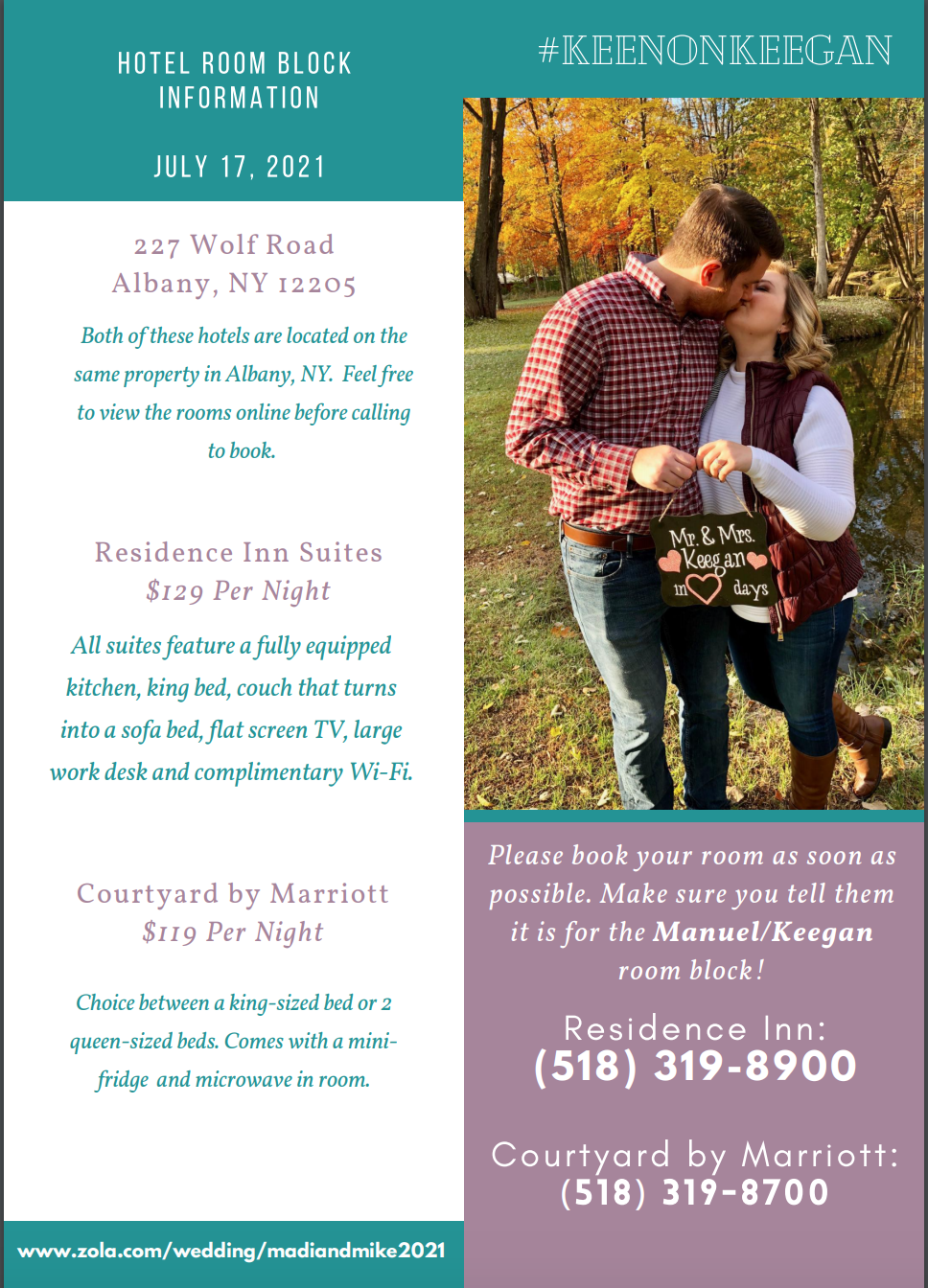 The Wedding Website of Madison Manuel and Michael Keegan