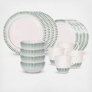 Sitio Stripe 16-Piece Place Setting, Service for 4