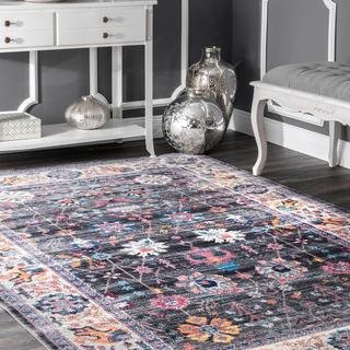 Classic Tinted Floral Area Rug
