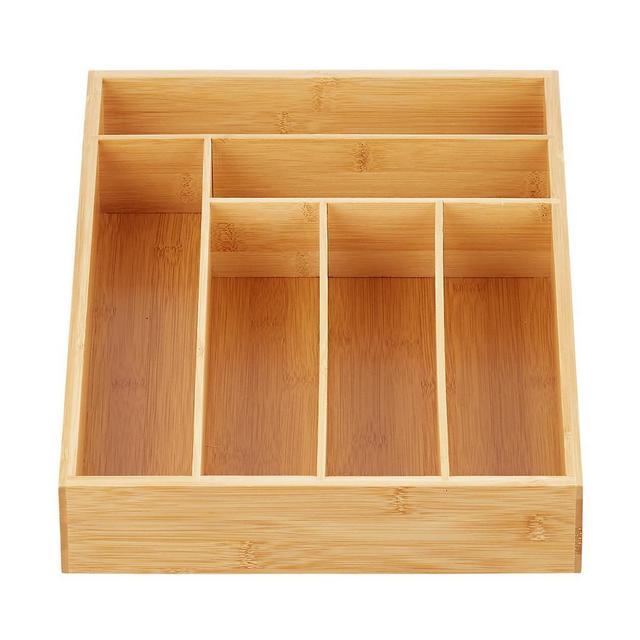 Deep Bamboo Silverware Tray