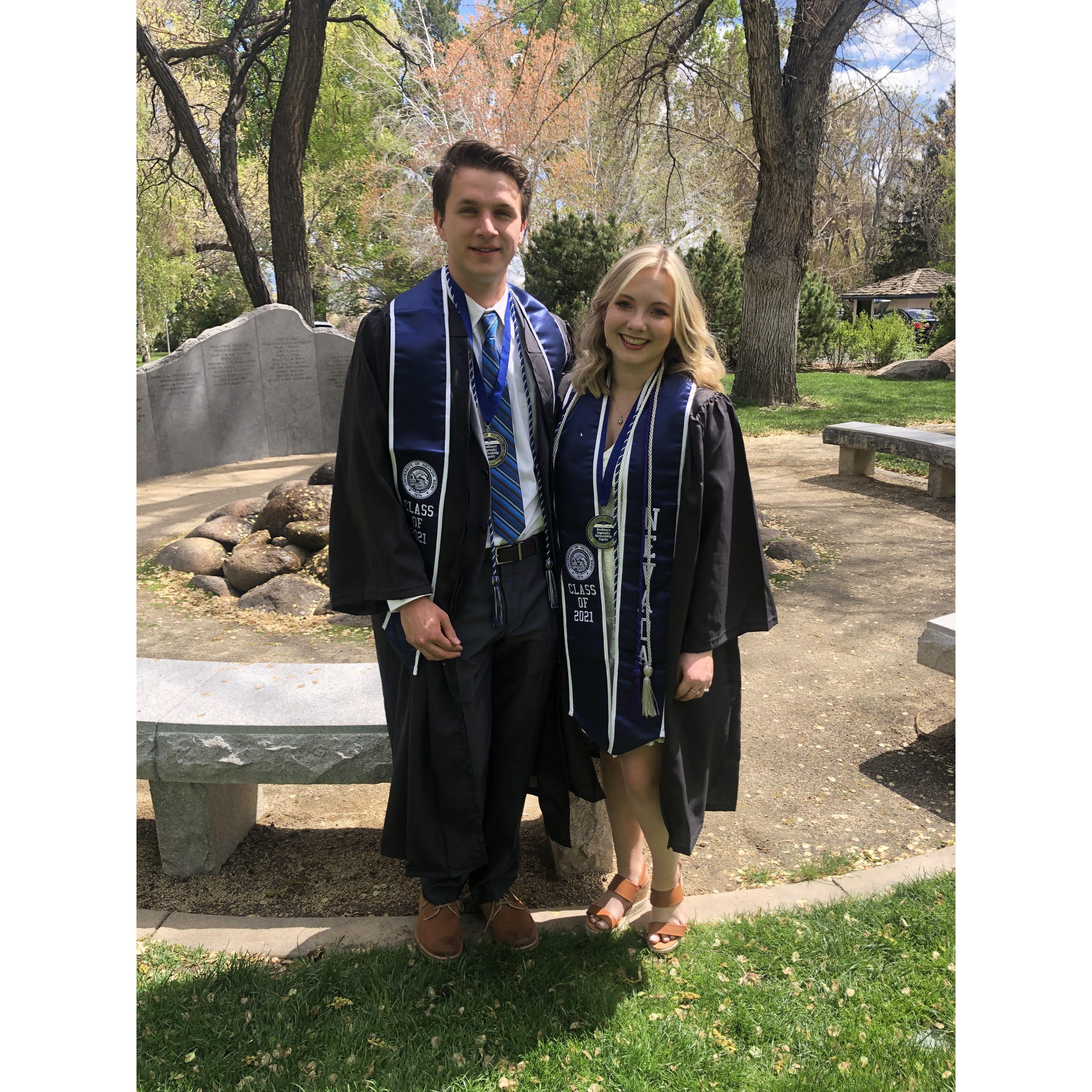 2021 - Tal and Erin both graduated in 2021 with Honors from the University of Nevada, Reno.