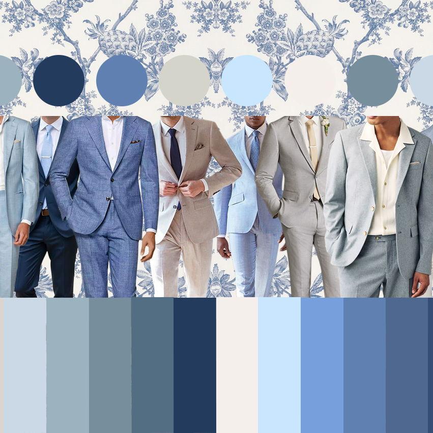 Men’s color palette and moodboard for color reference!