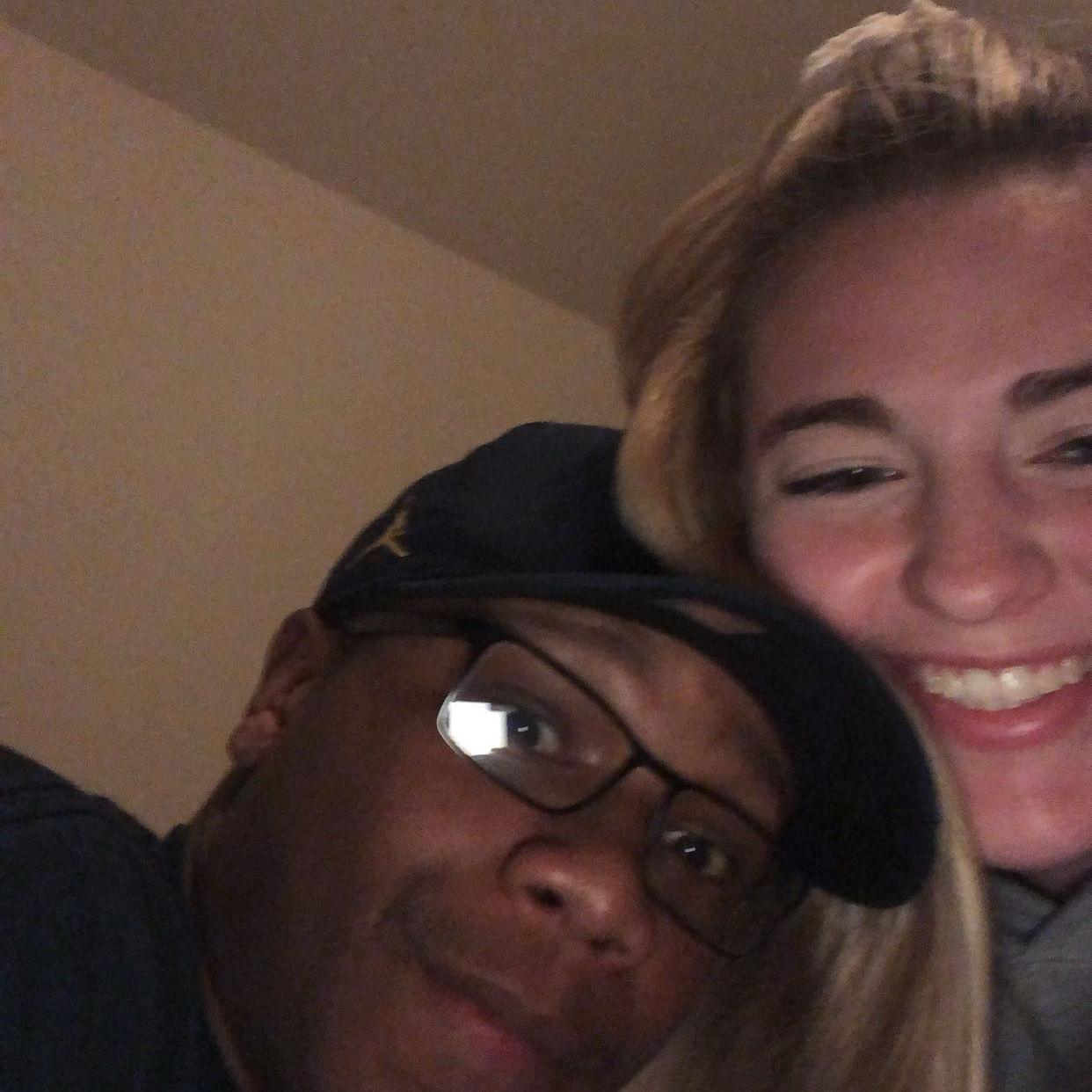 Our very first selfie April 2020.