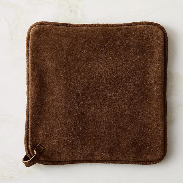 Ambra Brown Suede Pot Holder