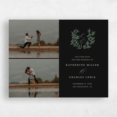 Black Wedding Save the Date - Willow Multiphoto