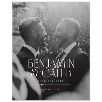 Lightest Blush, Pink Wedding Digital Save the Date - Mendoza Portrait