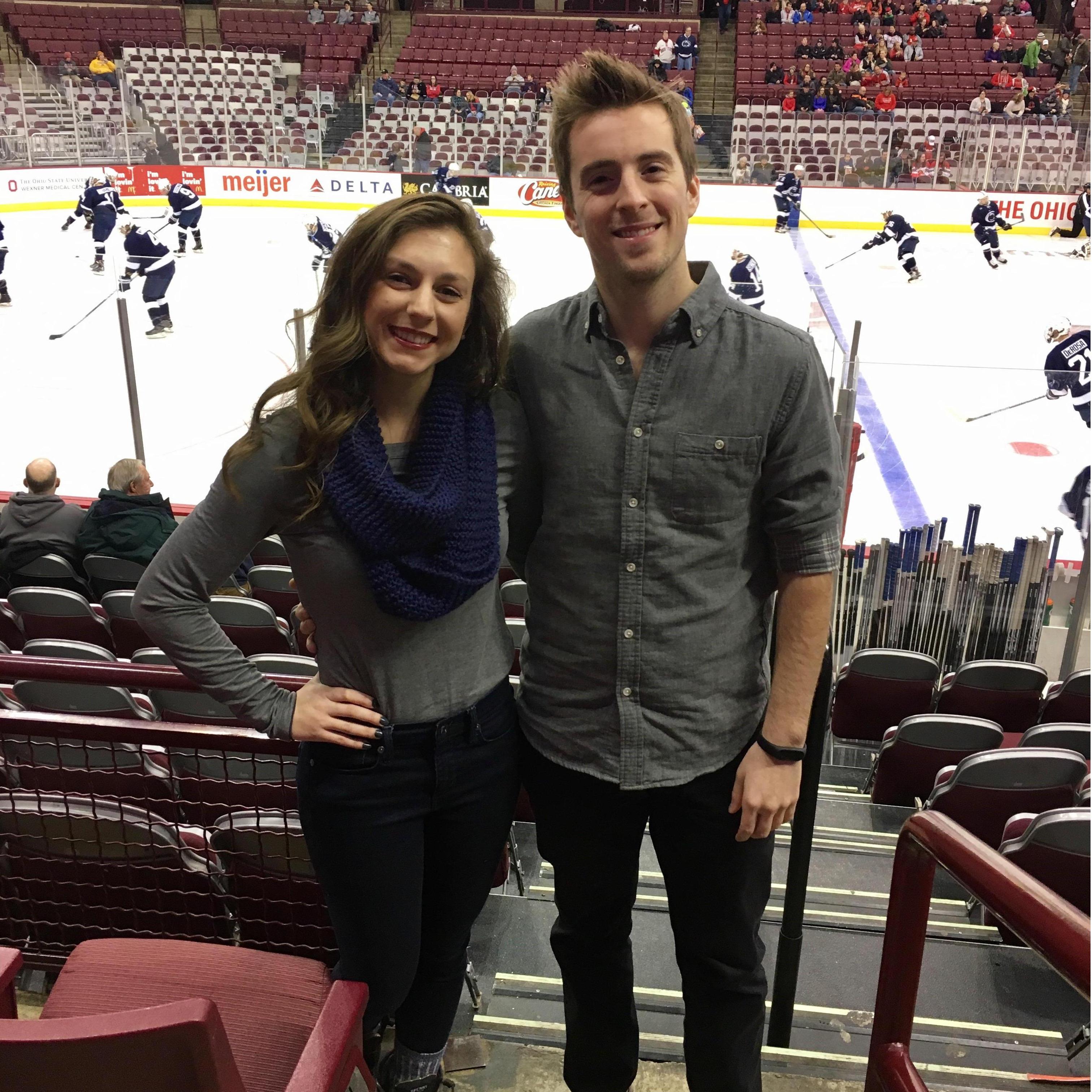 Penn State vs. Ohio State Hockey Game in Columbus, OH when Cassandra lived in Columbus for 6 months.