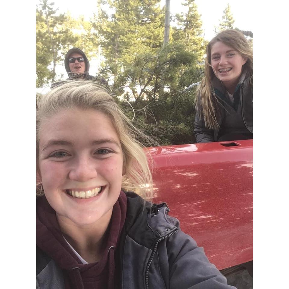Brady (Bailey's sister) went with us to get our first Christmas tree.