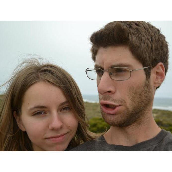Jon showing me the dunes in Pismo and also being a dork!