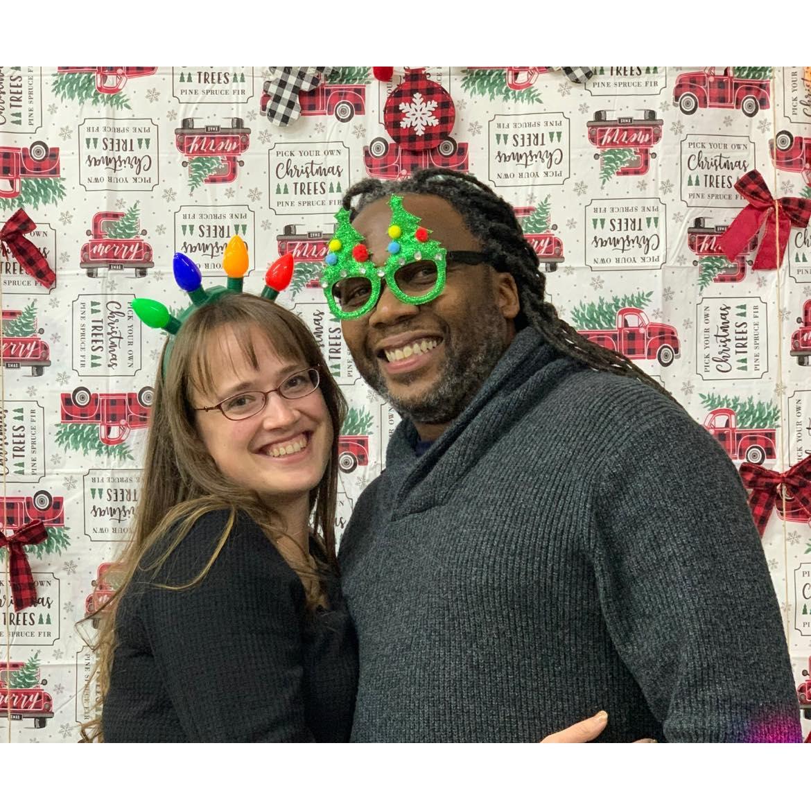 First Christmas party together.