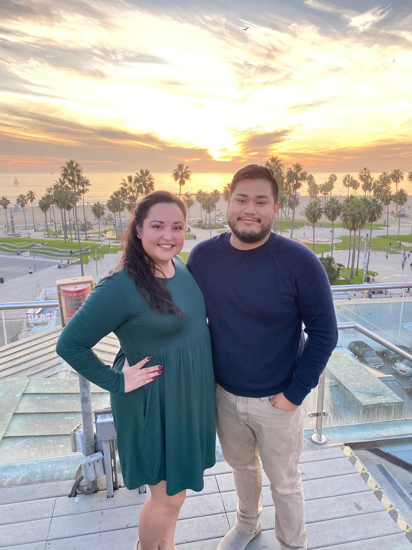Tiffany and Oliver shared their first date in Venice Beach.