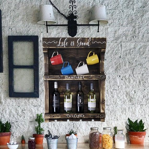 Wall Rack for Coffee & Wine