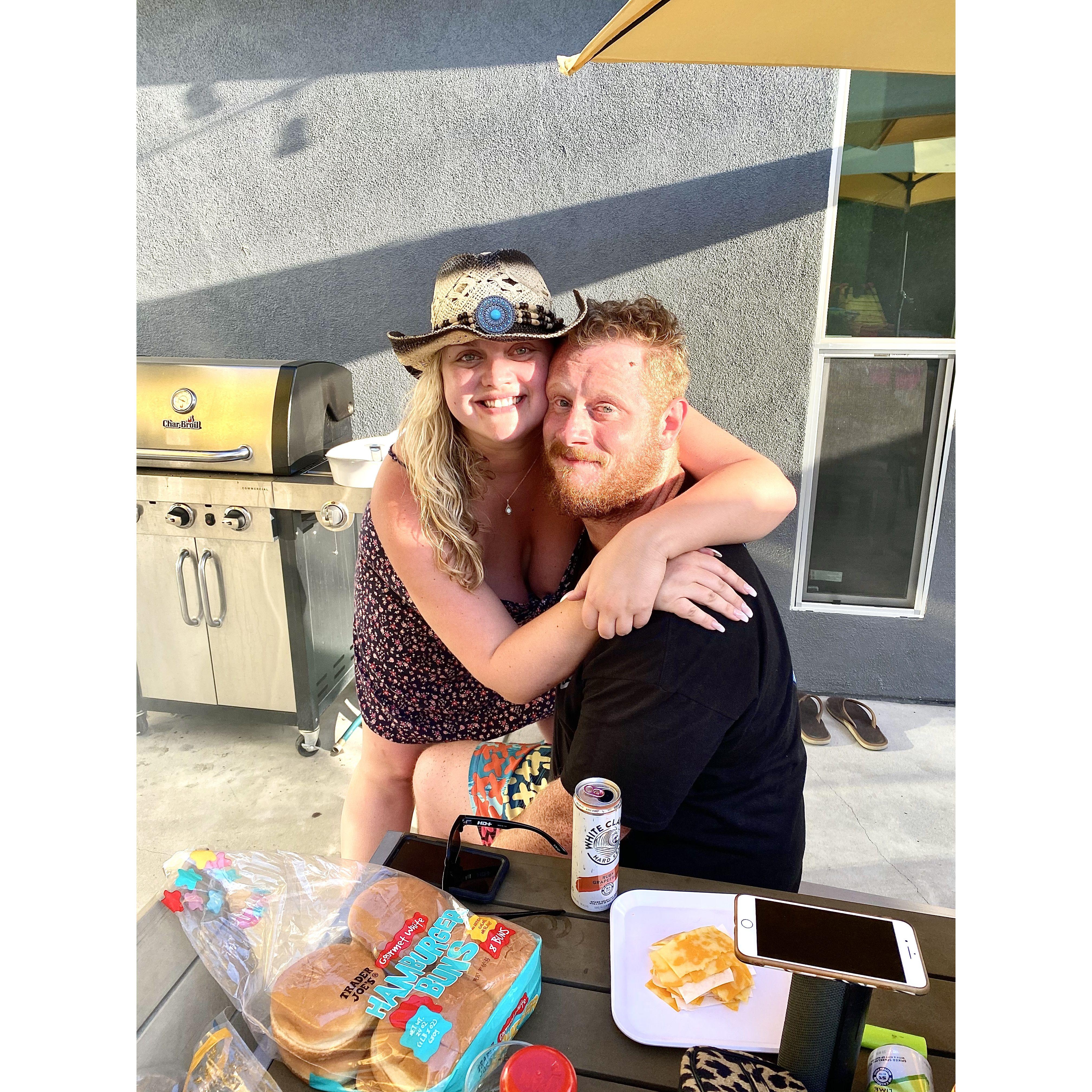 JULY 15, 2021 - 
Their first vacation as a couple to Palm Springs with their friends.