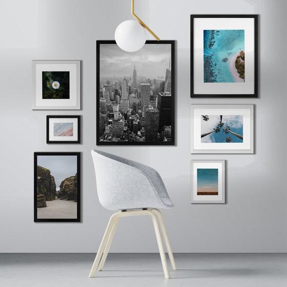 16x20 Wood Photo Picture Smooth Frame with Mat and Tempered Glass