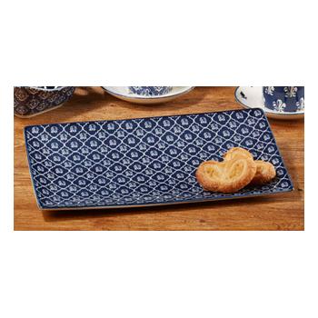 Indigo Rectangular Tray