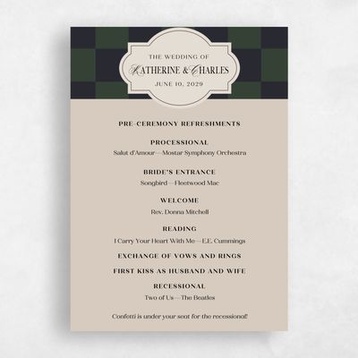 Deep Forest, Green Wedding Program - Sarlat