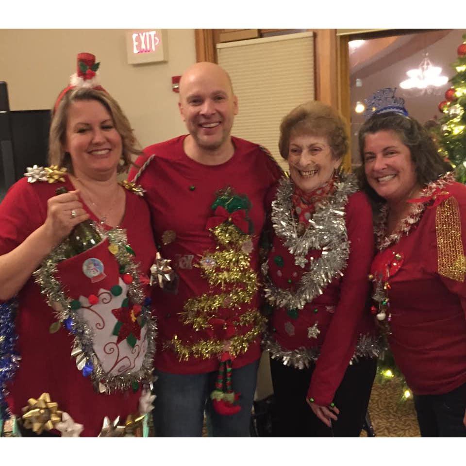 We won the ugly sweater contest!